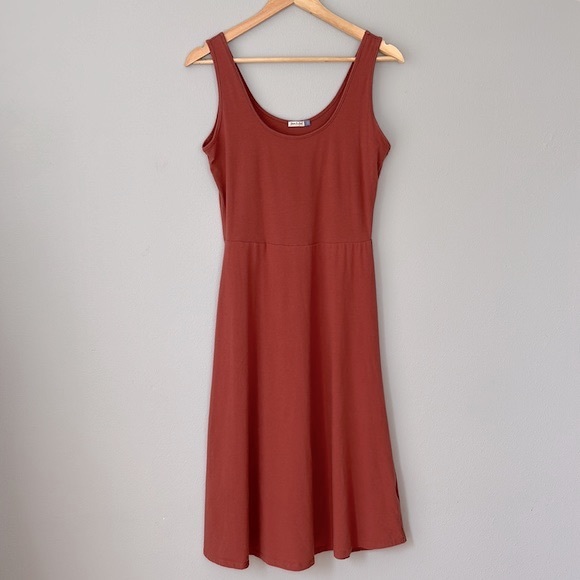 Yarn & Sky • NWOT Rust Colored Fit & Flare Tank Midi Dress Size Small - Picture 16 of 16